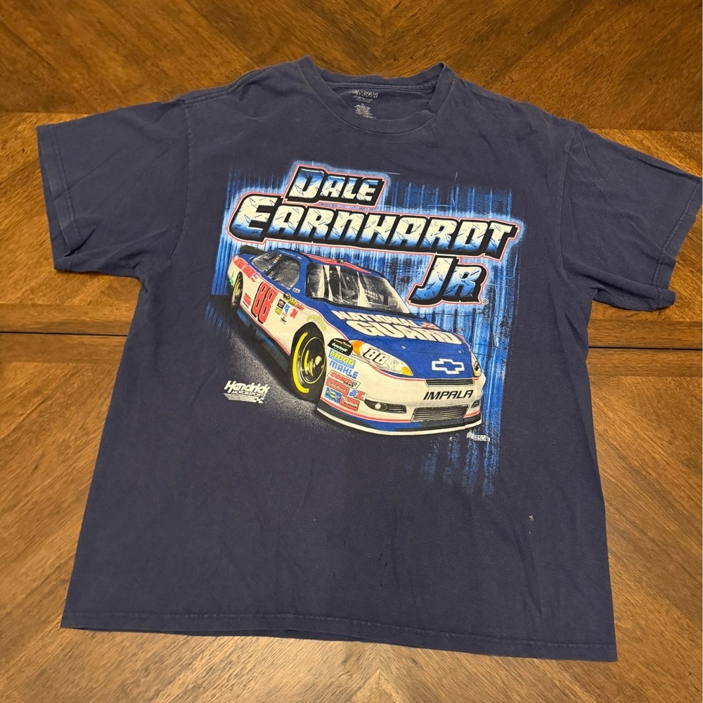 NASCAR Dale Earnhardt Jr 88 National Guard Racing T-Shirt Navy Blue Mens XL